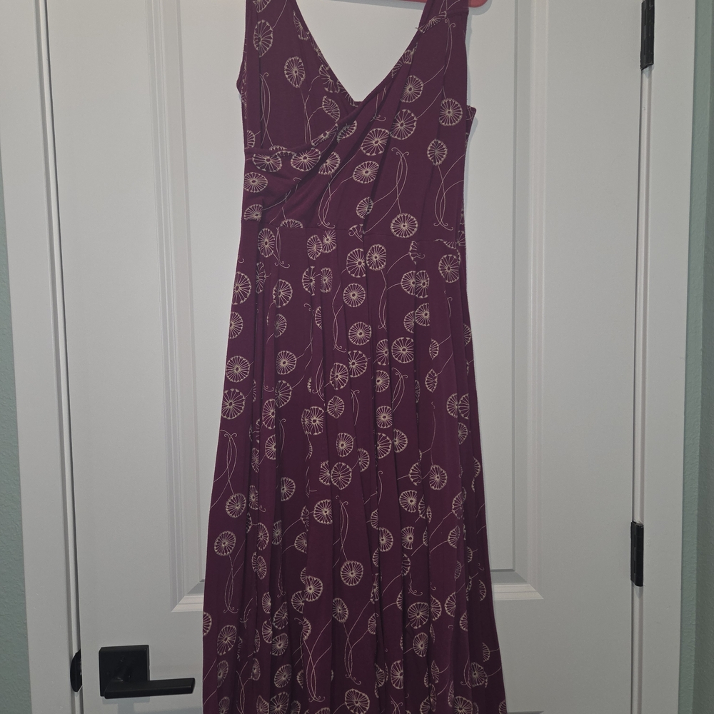 Effie's Heart Purple Maxi Dress with Dandelion Print
